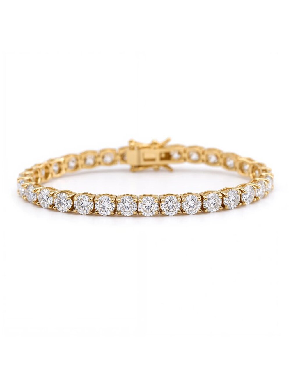 LEKANI 4mm Moissanite Tennis Bracelet S925 Gold 7 in